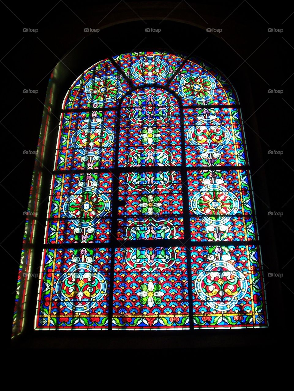 Stained glass, Paris, France