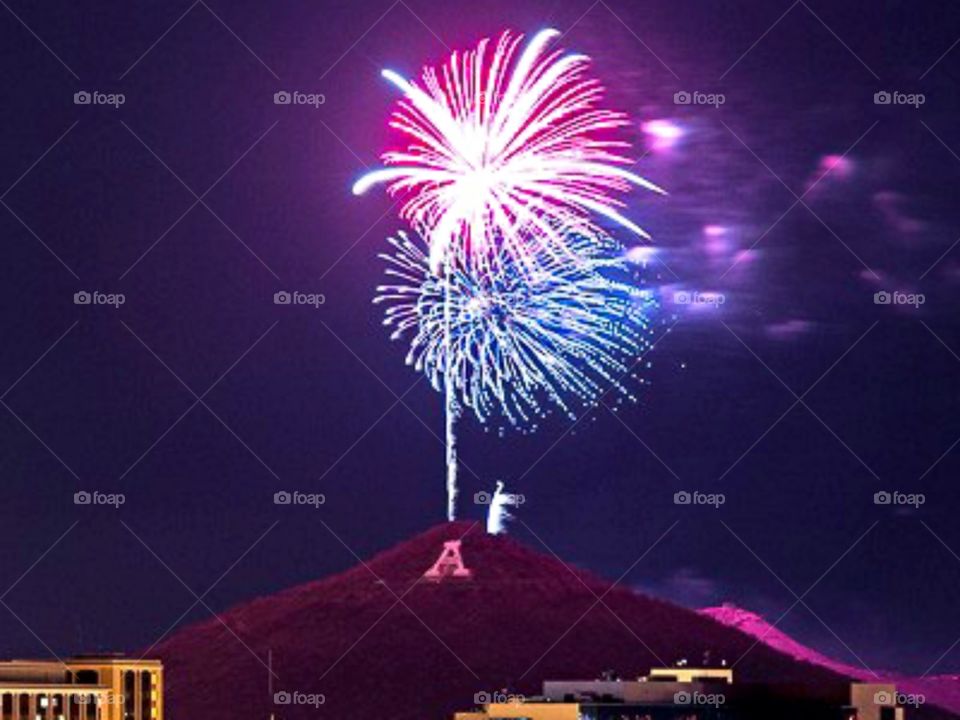 A Mountain Fireworks Show
