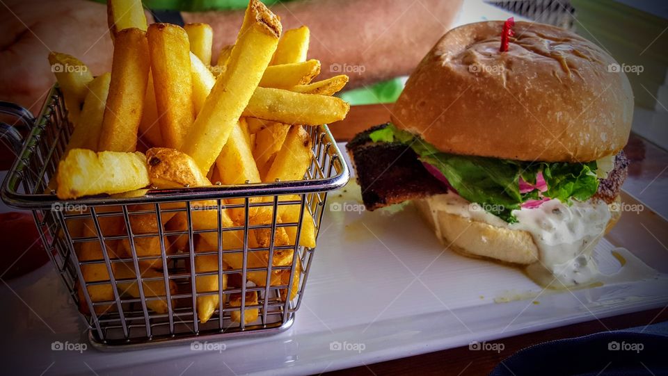 Fries and Burger