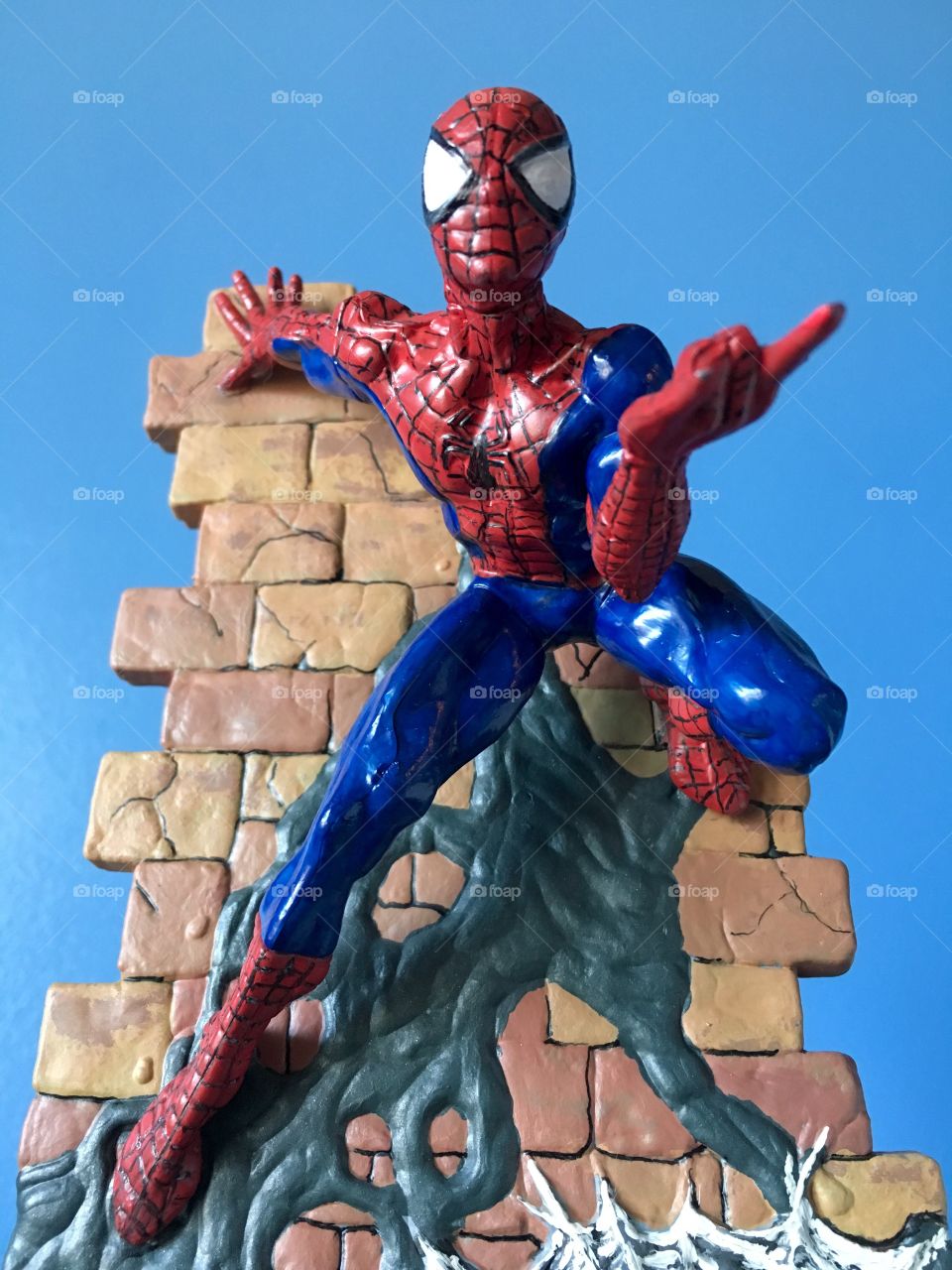 Spidey plastic wall statue