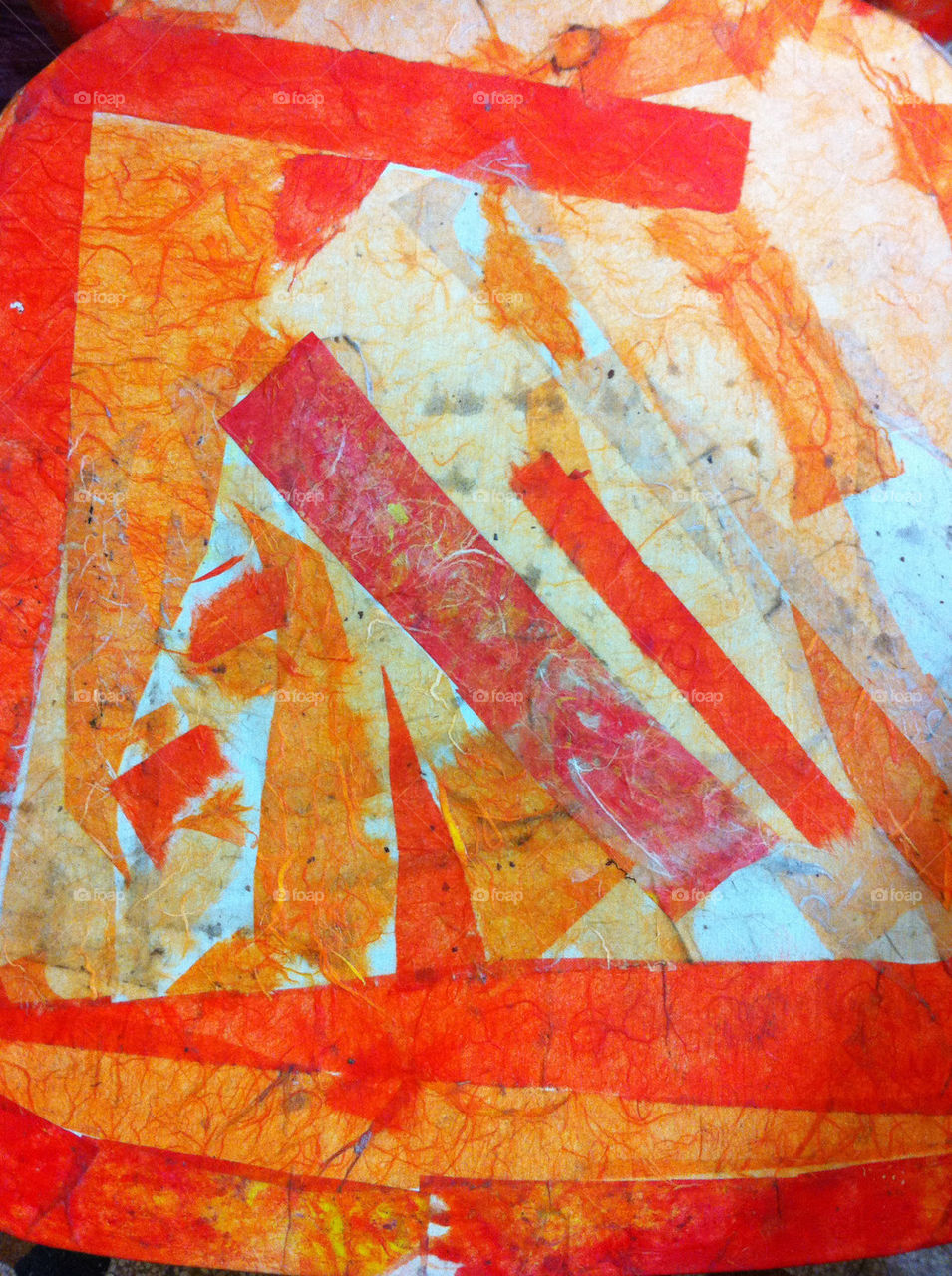 red background orange abstract by aledigangi