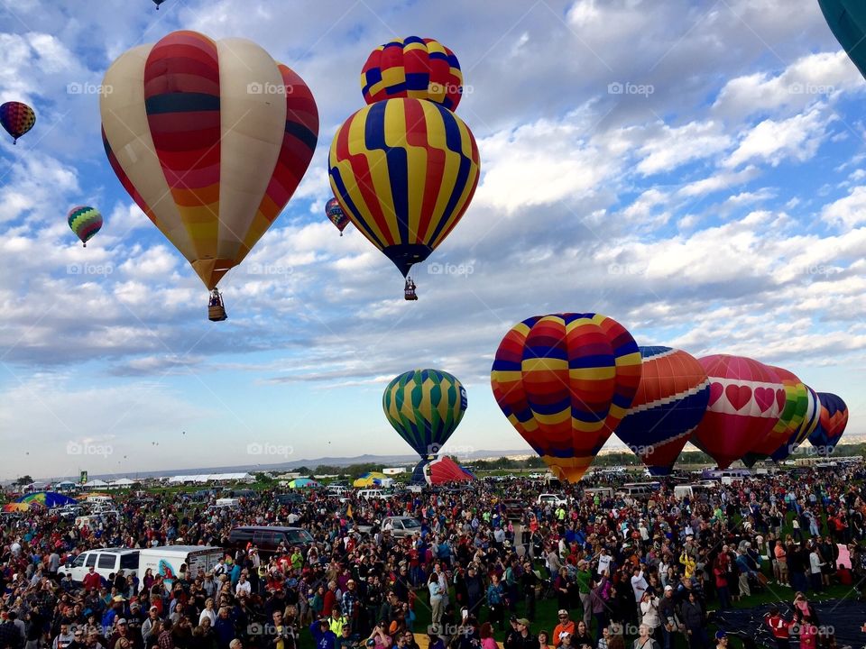 Balloon Fiesta 2015 ABQ. Up in the air, shot of some great colorful balloons!
