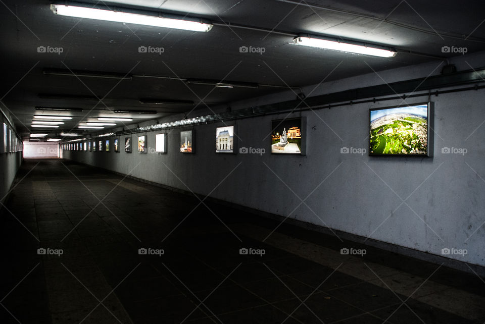 Subway System, Tunnel, Airport, Hallway, Light