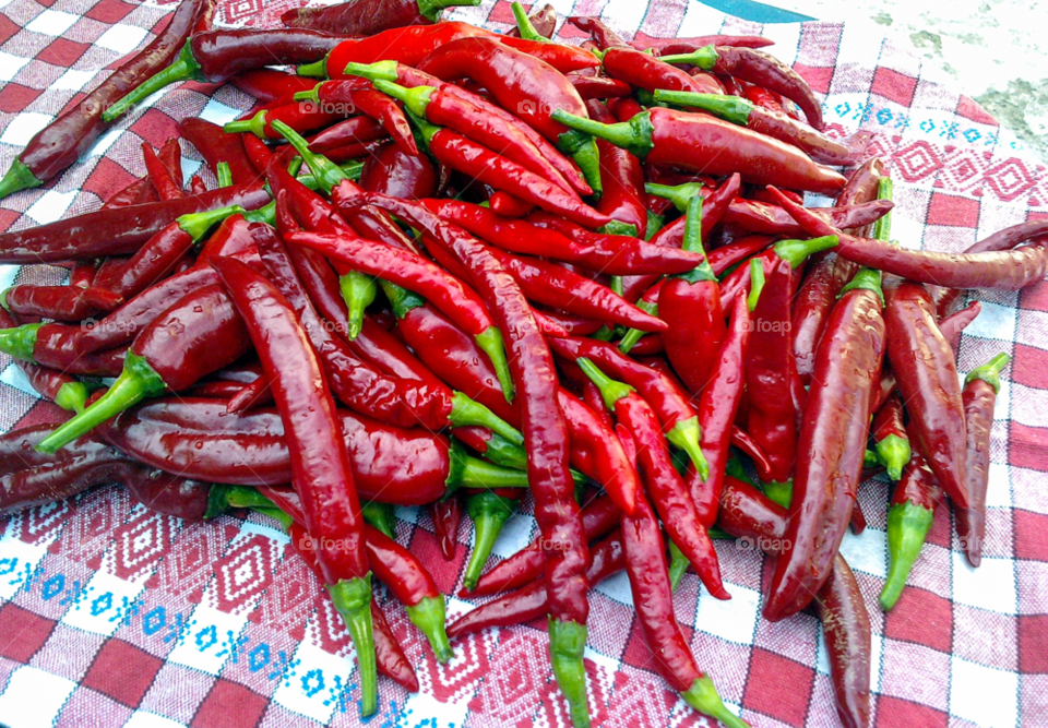 Hot red. From my garden!