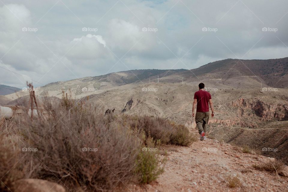 Walking in the mountain 