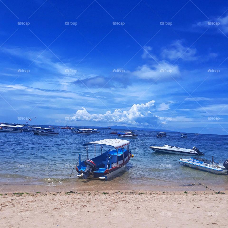 boat on the beach, Bali indonesia