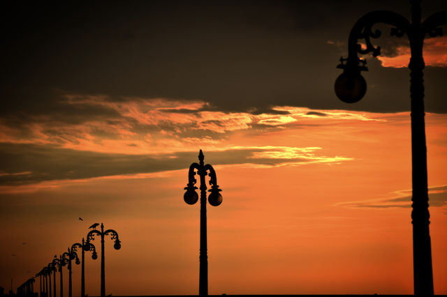 shades of sunset at beach