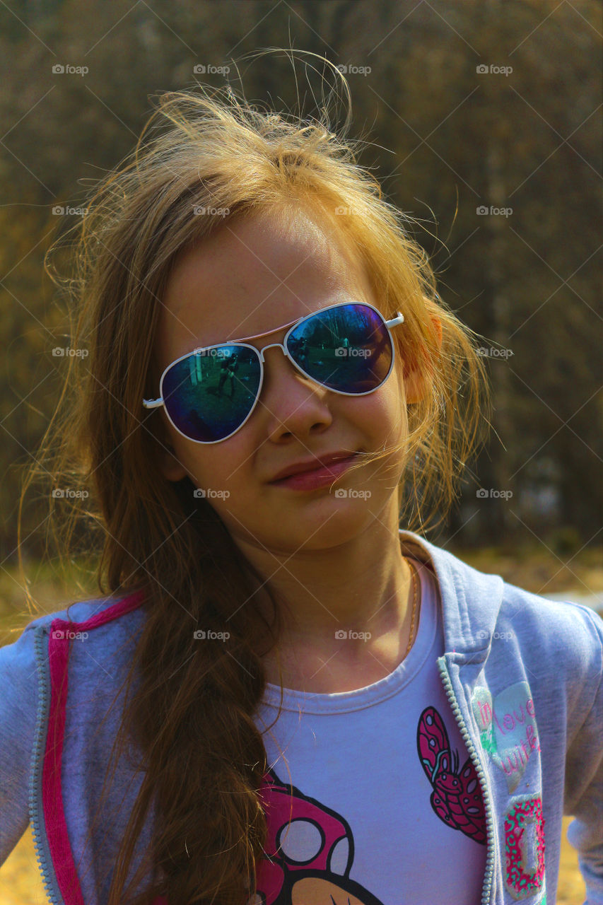 Child, Girl, Sunglasses, Portrait, Cute