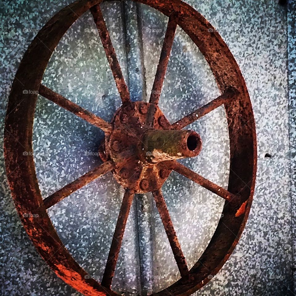 Wagon Wheel and Tin