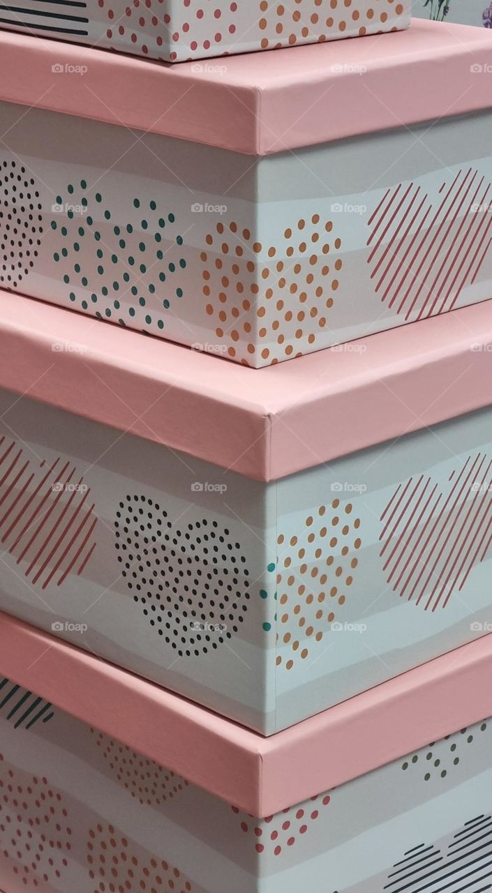 baby pink gift boxes