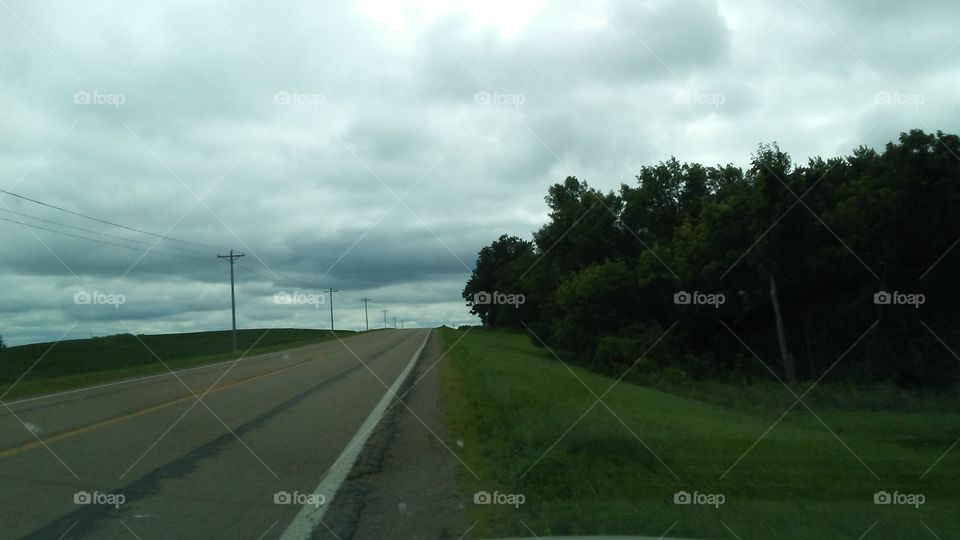 Road, Landscape, No Person, Grass, Tree