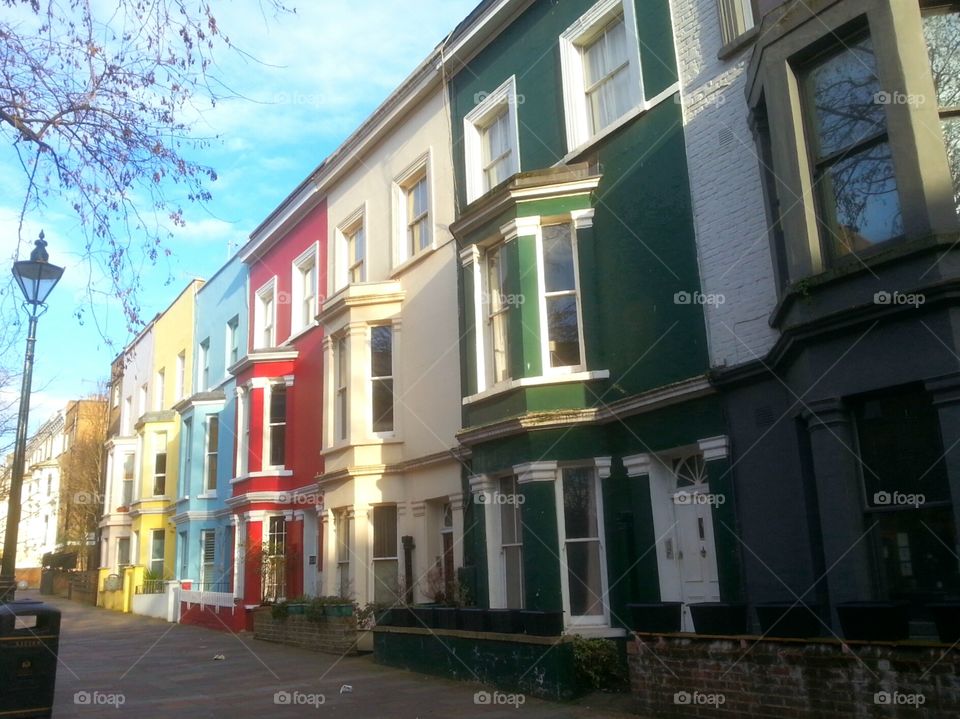Colorful Buildings on Portobello Road