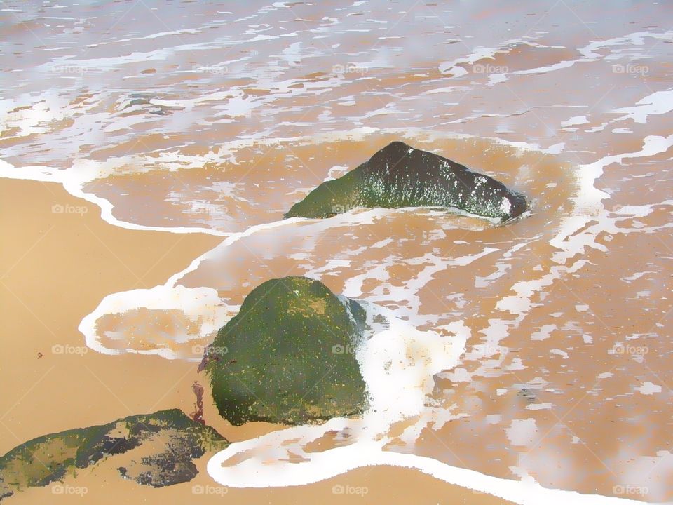 Abstract beach scene 