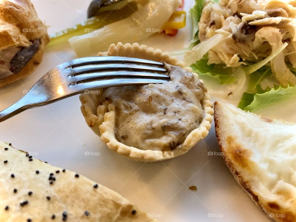 A little snack for wine tasting in Prosecco Alley 