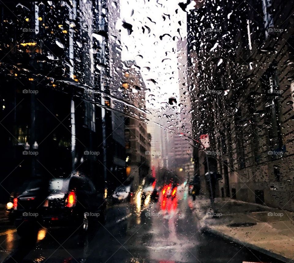 Rainy day in Boston.