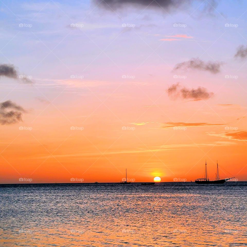 Walking in Aruba.