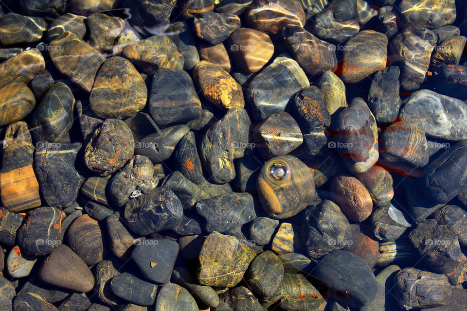 Rocks in water