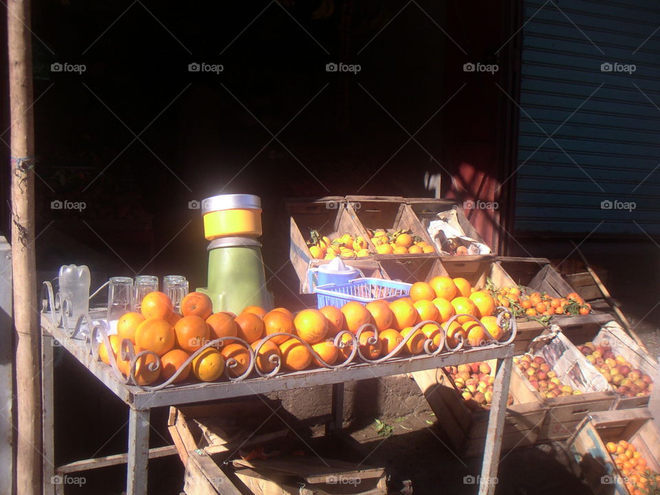 oranges on the market in Marrakech Morocco
