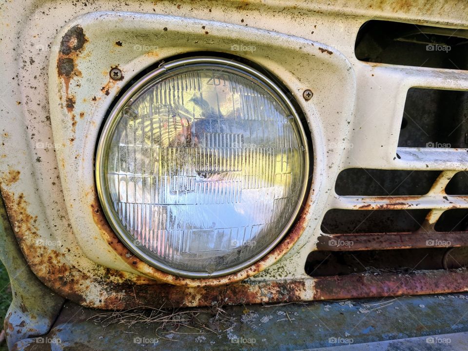 old truck headlight