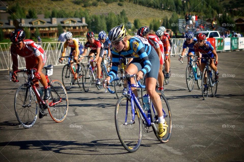 Women's US Road Nationals cycling racing in park city Utah.