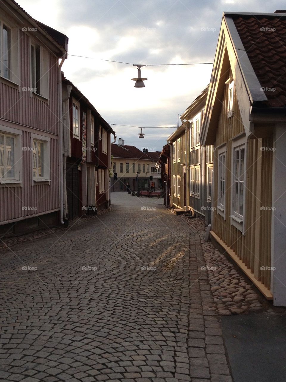 Eksjö , Old town small street,