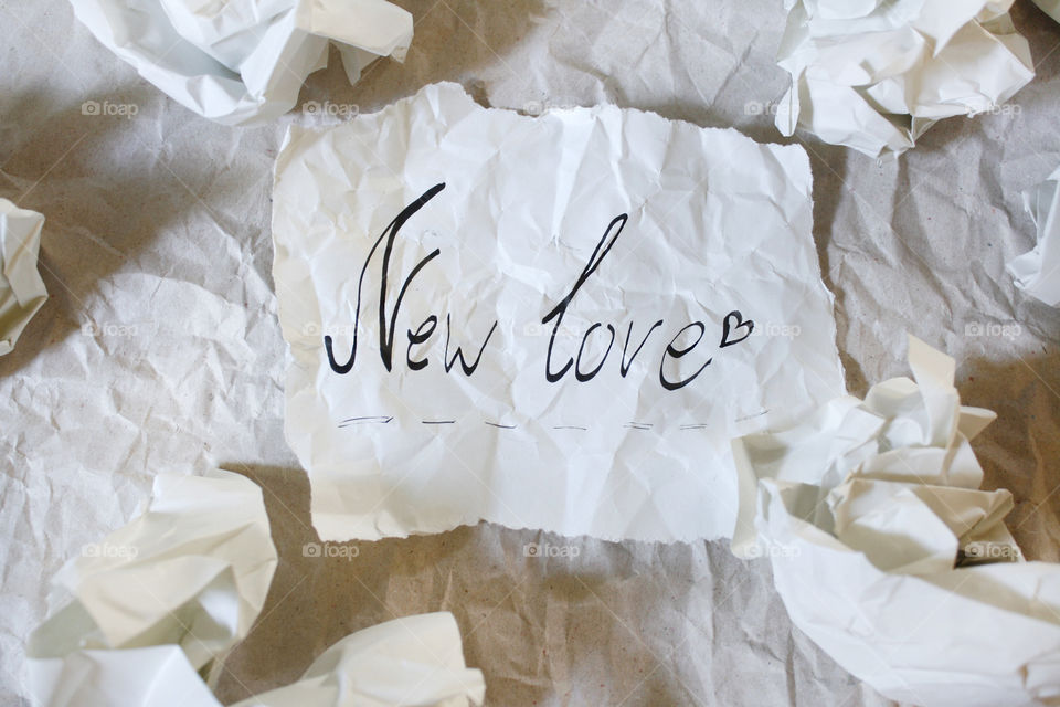 Crumpled paper, new love