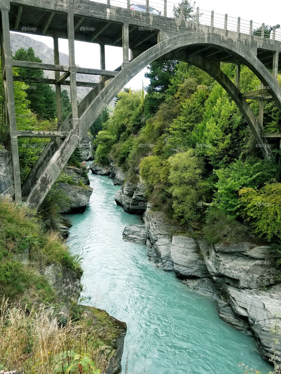 Hiking alongside the river