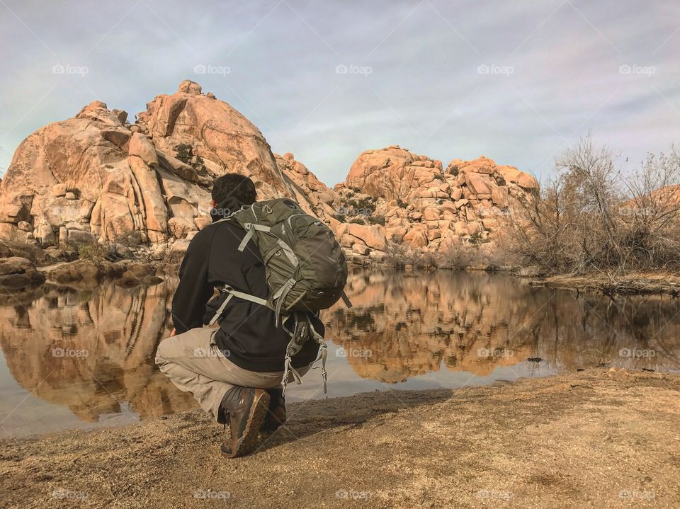 Reflection in the desert