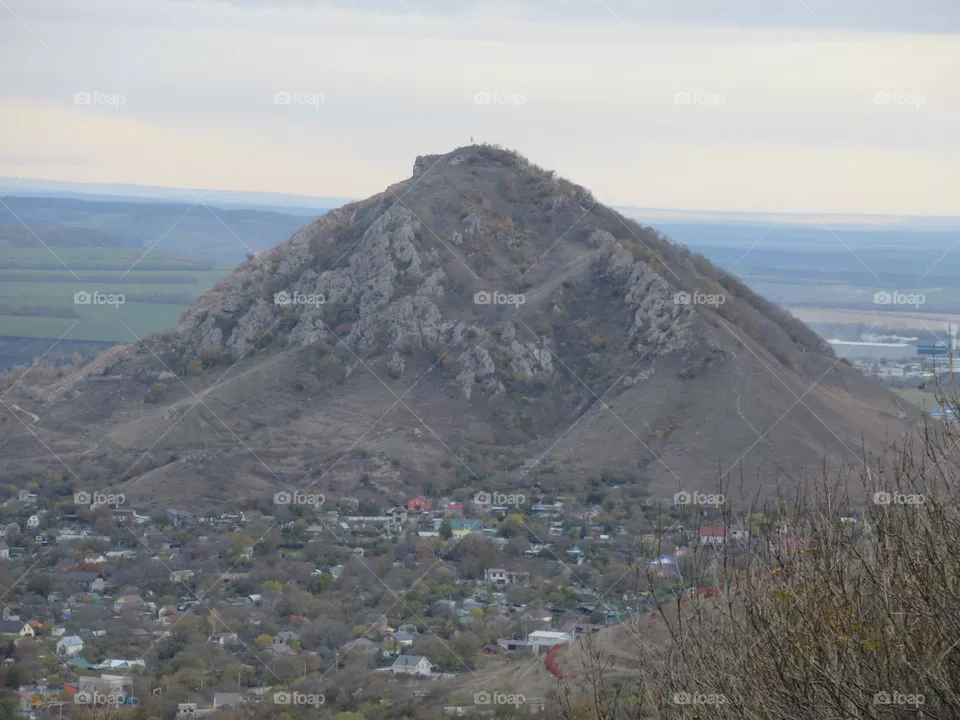 mountain, an inactive volcano in Russia in the Caucasus