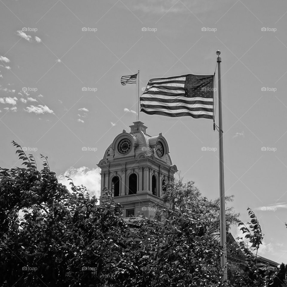 The historic Crook County Court House in Prineville in Central Oregon 