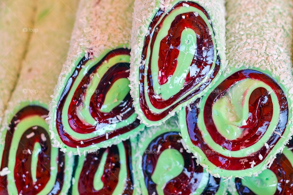 Turkish delight -Lokum. Delicious sweet candies with nuts