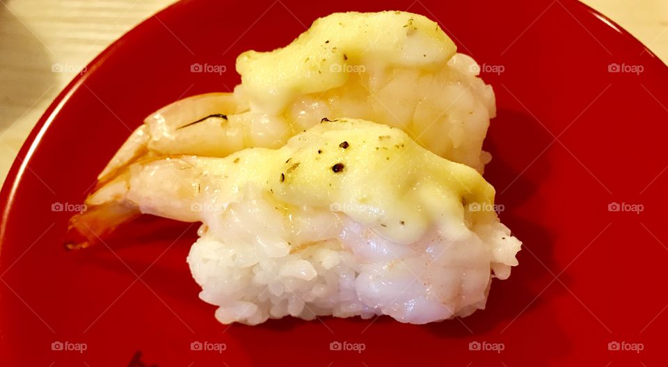 Japanese Food - prawn and cheese 