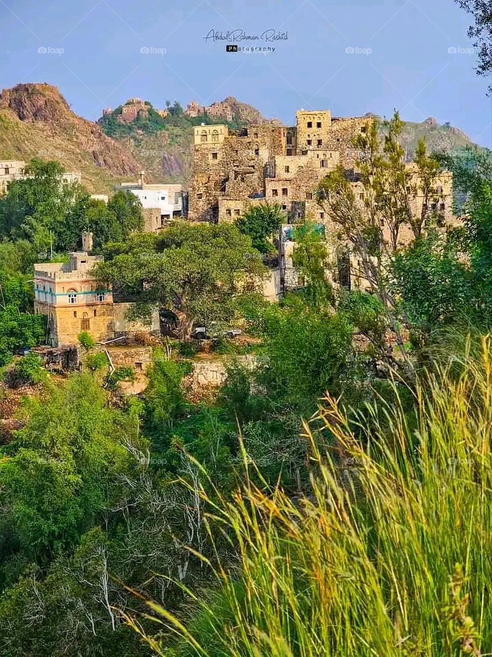 Glory be to God, the magnificent and picturesque view and the natural green trees are a view that is nothing more wonderful than it