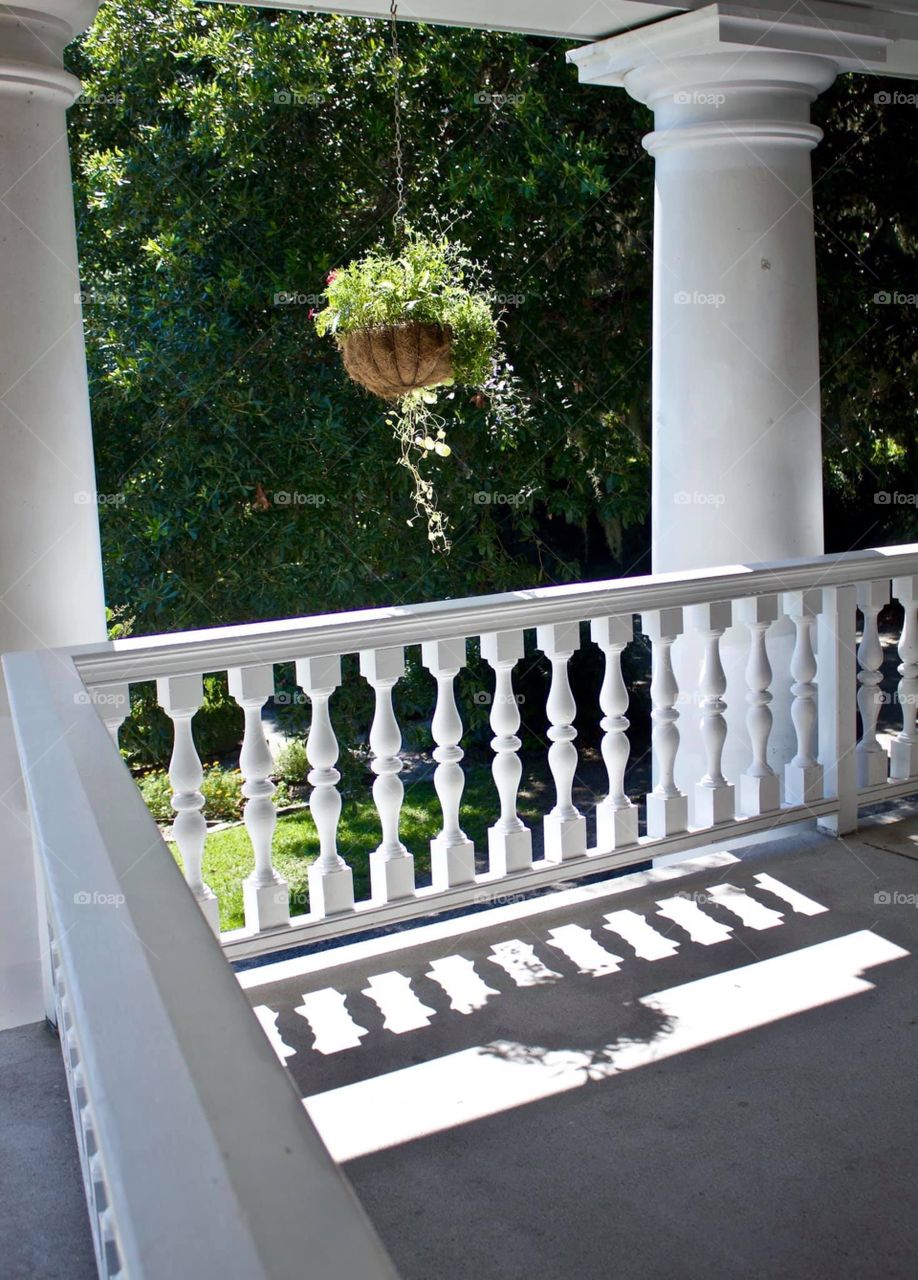 Shadowed porch