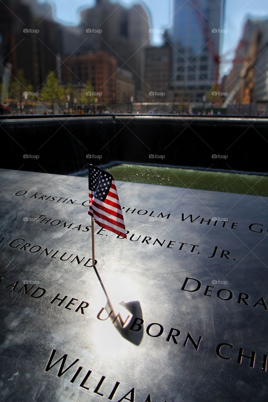 Mini American flag, World Trade Center