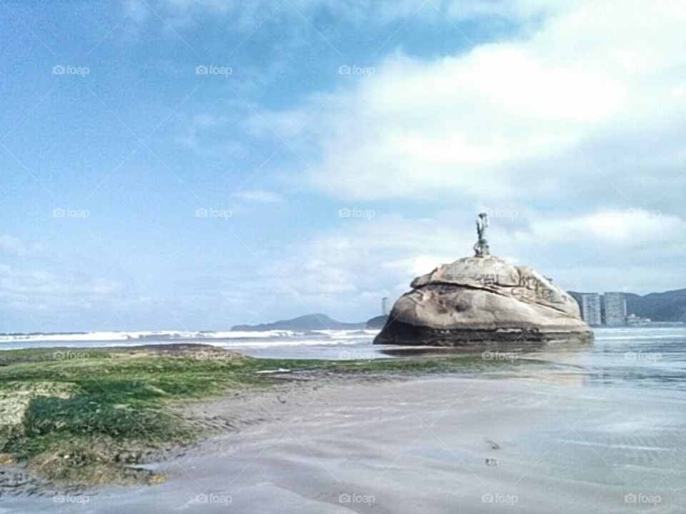 Stone of the Witch. A statue about an old legend.  A woman who died while waiting every night her beloved sailor,  over that stone.