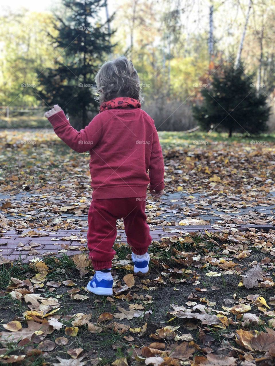 Little boy walking