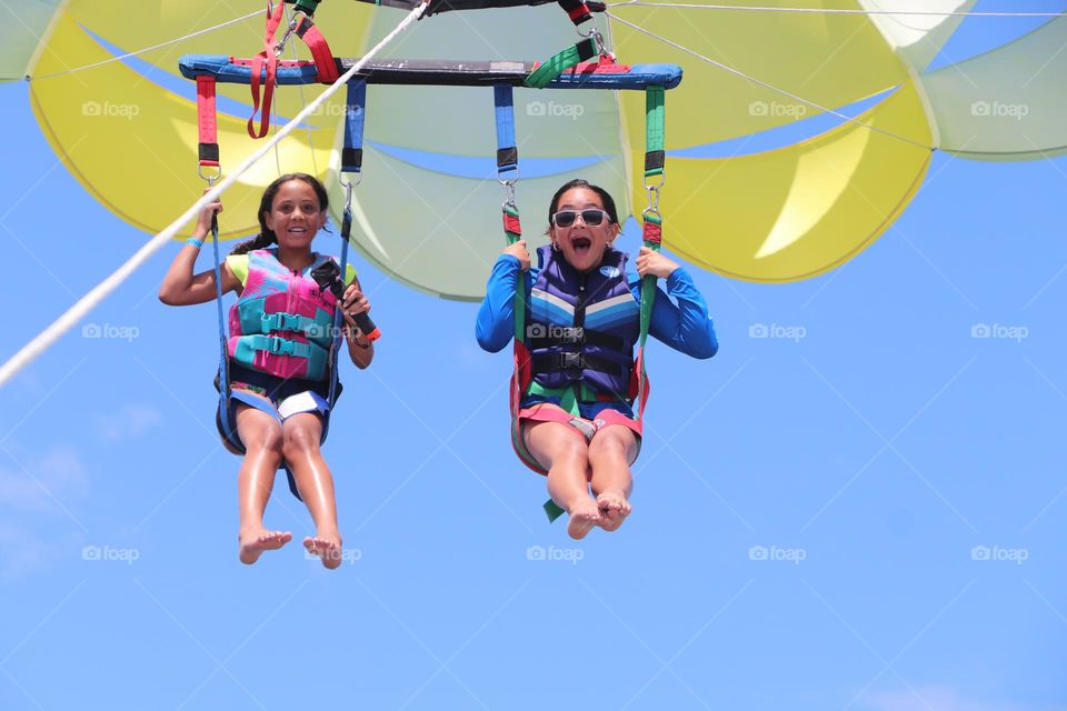 Parasailing with the bestie 