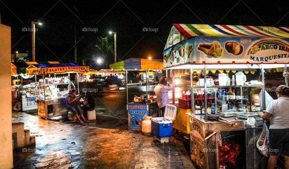 Snacks street sellers