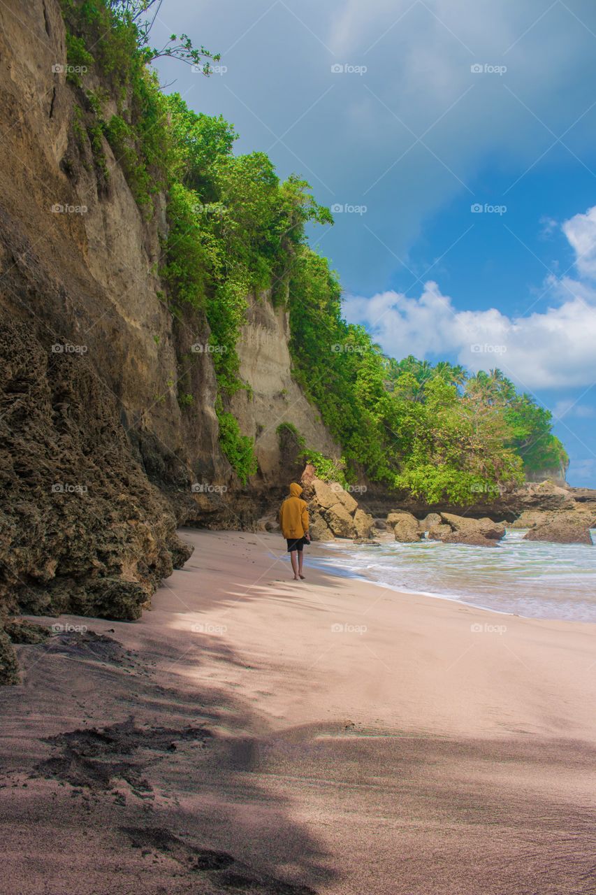 morning walk on the beach