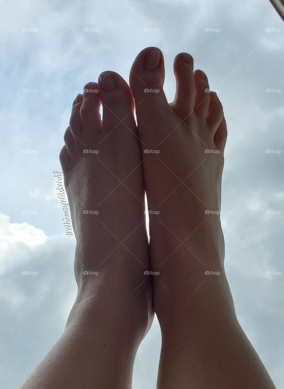 Feet Relaxing Skyward