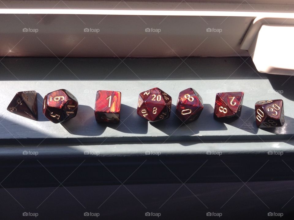Dice set for dungeons and dragons 