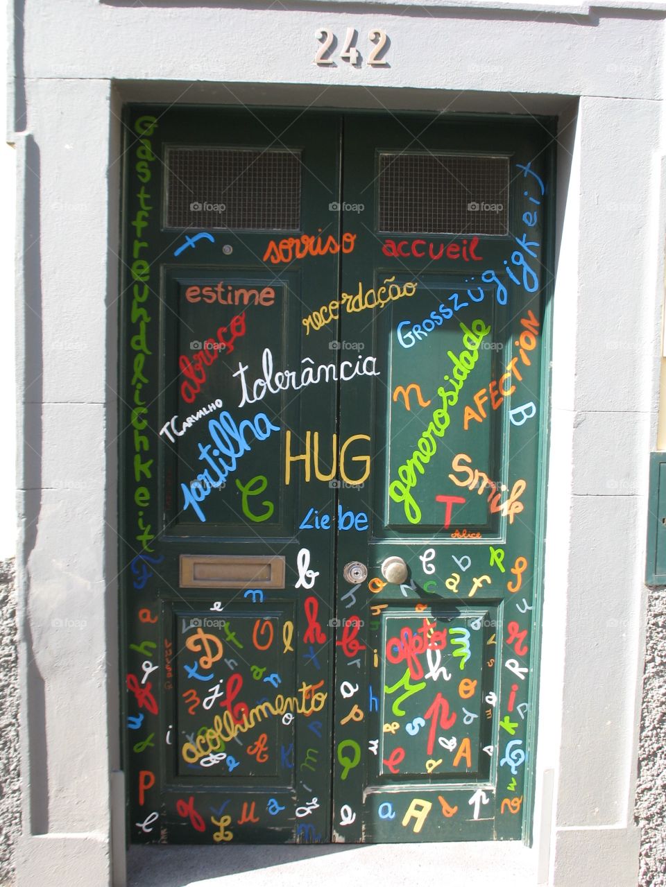 Decorated  door in Funchal (Madeira)