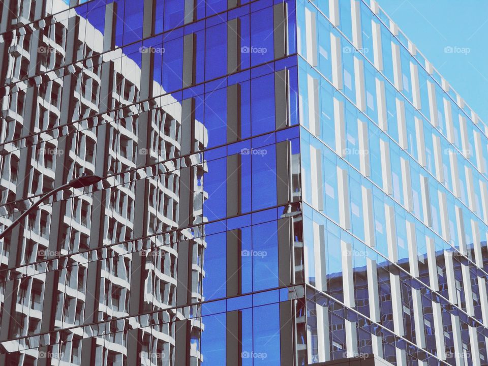 Rectangle reflections of architectural buildings