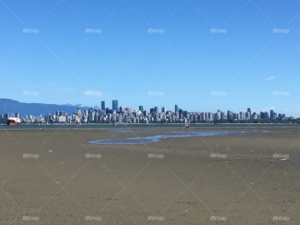 Vancouver  viewed from Spanish Banks
