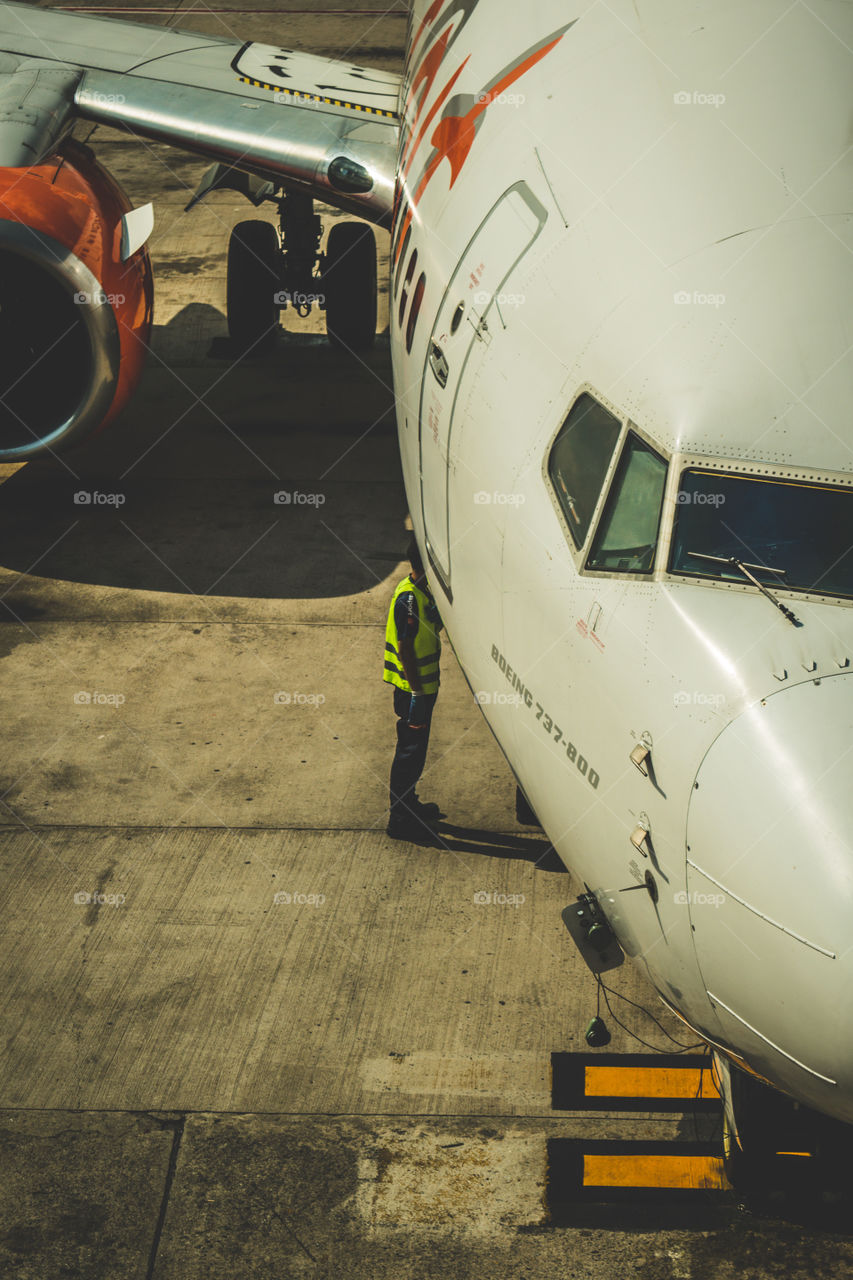 Airplane, Aircraft, Transportation System, Vehicle, Airport