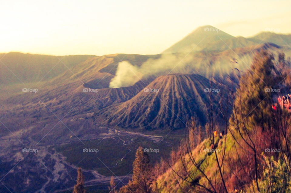 mountain of Bromo in the morning