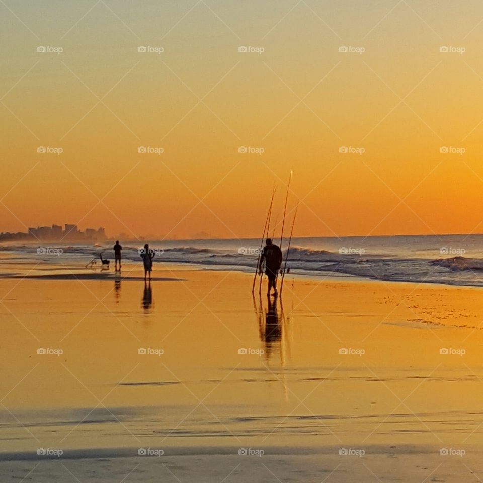 dawn on the beach