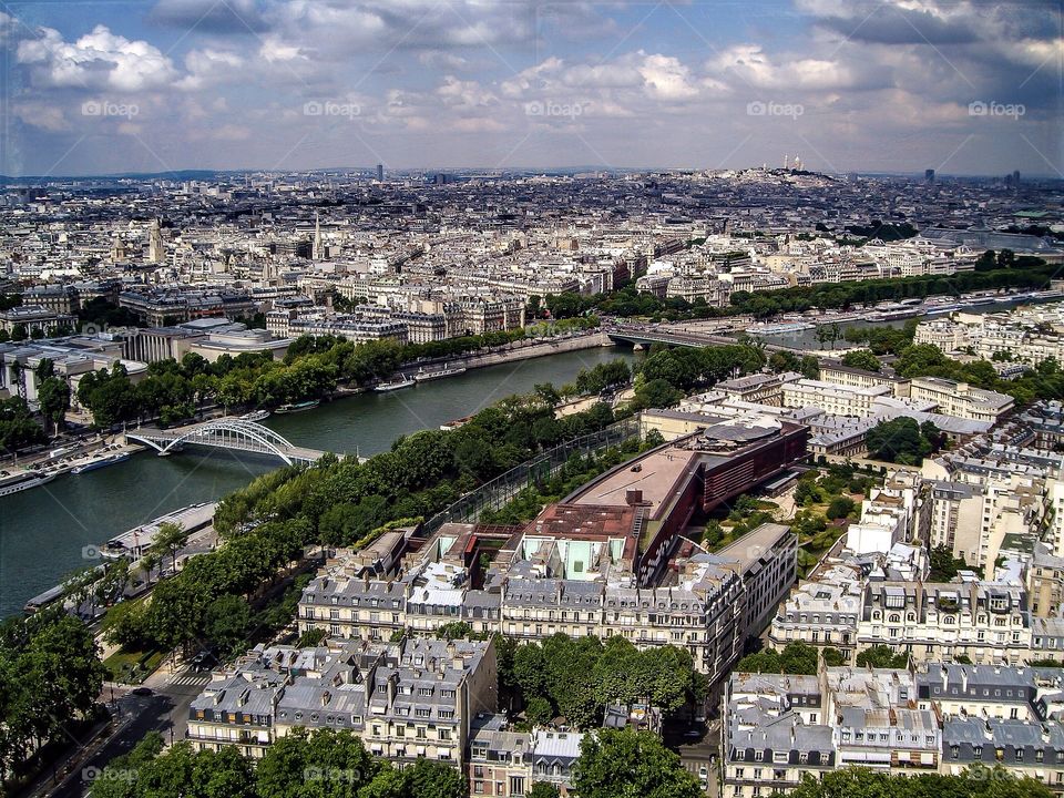 High angle view of cityscape