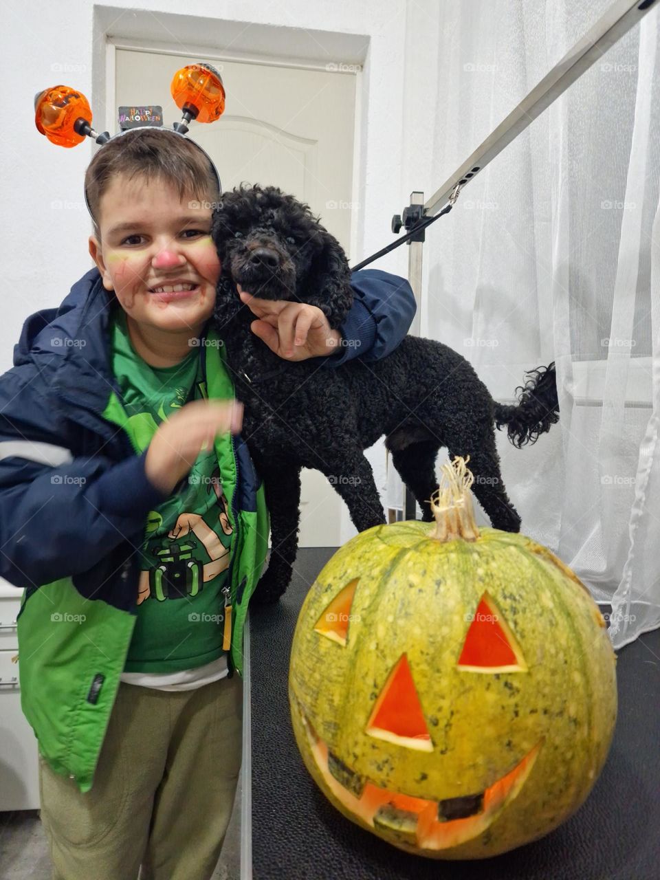 halloween with Bingo dog